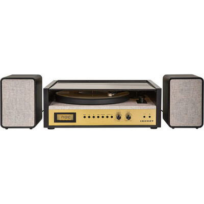 Вініловий програвач Crosley Coda Shelf System (Black) Зображення