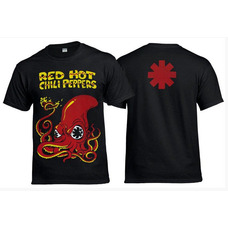 Футболка RED HOT CHILI PEPPERS Fire Squid Чорна Зображення