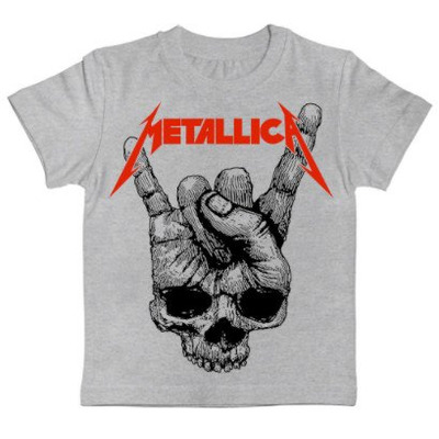Дитяча футболка Metallica (Skull Sign of the Horns) меланж Зображення