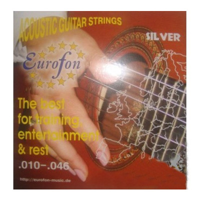 Струни для акустичної гітари EUROFON Eurofon срібло 114184 Зображення