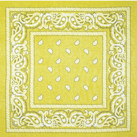 Бандана Огурцы бело-черные на желтом фоне Изображение