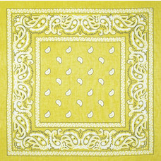 Бандана Огурцы бело-черные на желтом фоне Изображение