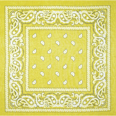 Бандана Огурцы бело-черные на желтом фоне Изображение