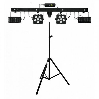 Лазерный световой прибор со стойкой EUROLITE Set-LED-KLS-Laser-Bar-FX-Light-Set-M-4-Speaker-System-Stand Изображение