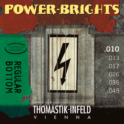 Комплект струн Thomastik Power-Brights Regular Bottom (extra soft) для електро-гітари Зображення
