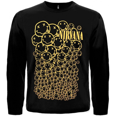 Футболка с длинным рукавом Nirvana (смайлы) Изображение