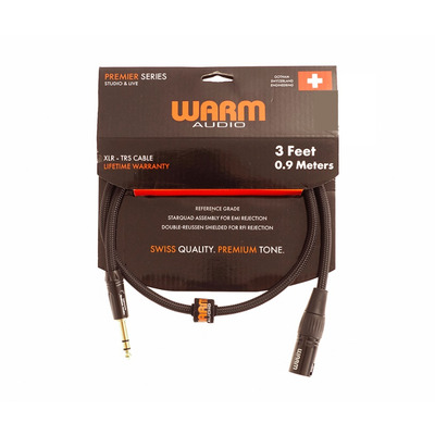 Кабель коммутационный WARM AUDIO Prem-XLRm-TRSm-3' Изображение