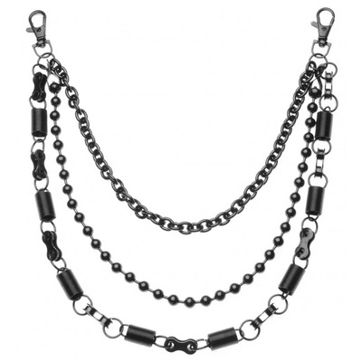 Ланцюг потрійний, чорного кольору (ch-004) Зображення