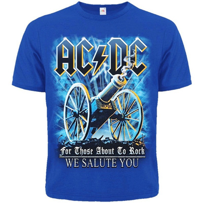 Футболка AC/DC "For Those About To Rock" (синяя футболка) Изображение