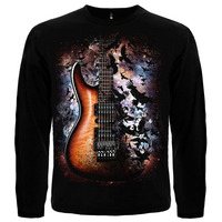 Футболка з довгим рукавом Crow and Guitar in Space Зображення