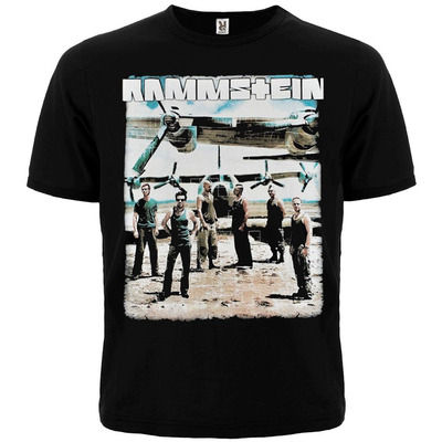 Футболка Rammstein (фото группы возле самолета) Изображение