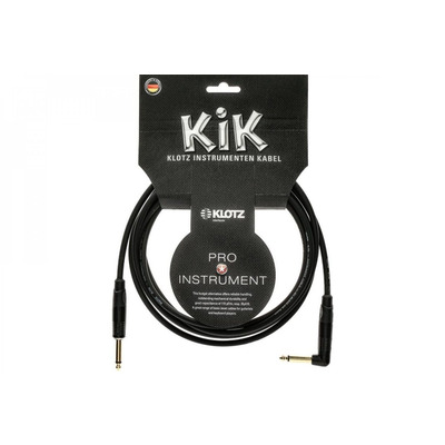 Кабель инструментальный Klotz KIK Instrument Cable Black Angled 3 m Gold (KIKKG3.0PRSW) Изображение
