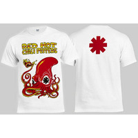Футболка RED HOT CHILI PEPPERS Fire Squid Белая Изображение