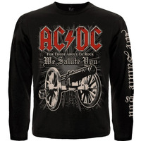 Футболка з довгим рукавом AC/DC "For Those About To Rock" (з друком на рукавах) Зображення