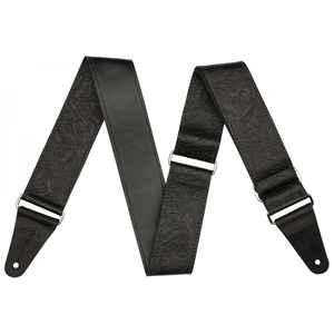 Ремінь гітарний FENDER 2" TOOLED LEATHER STRAP BLACK Зображення