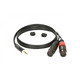 Кабель коммутационный Klotz AY8 Y-Cable Stereo Mini Jack - 2Xxlr Female Black 1 m (AY8-0100) Изображение
