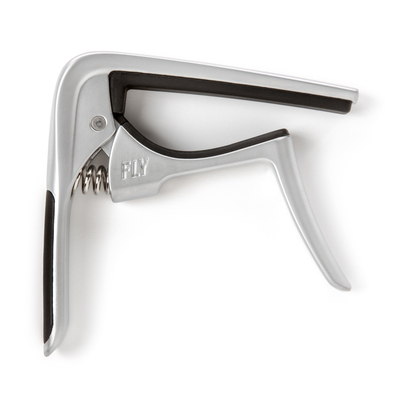 Каподастр Dunlop 63CSC Satin Chrome Acoustic Trigger Fly Curved Capo Зображення