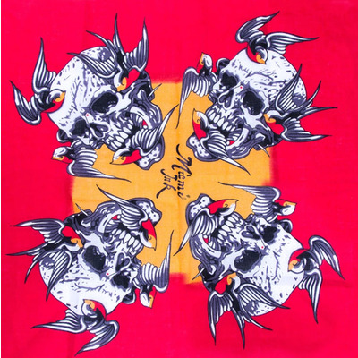 Бандана Черепа на червоному тлі Зображення