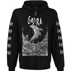 Худі Gojira (Woodblock Whales) на блискавці Зображення