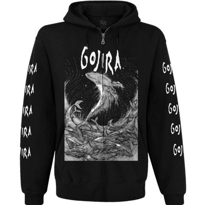 Худі Gojira (Woodblock Whales) на блискавці Зображення