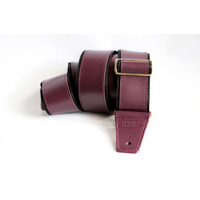 Гітарний ремінь Tropaeis Leather Glam Rock (grape) Зображення