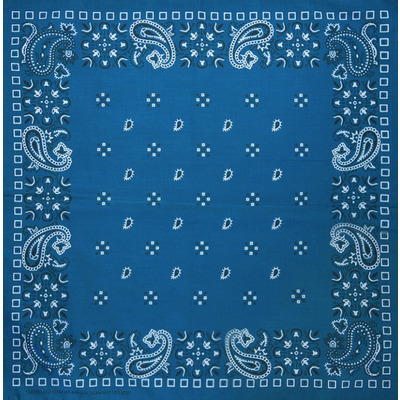 Бандана Огурцы бело-черные на бирюзовом фоне Изображение