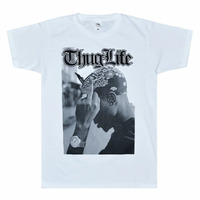 Футболка Cult - 2Pac "Thug life" (белая) Изображение