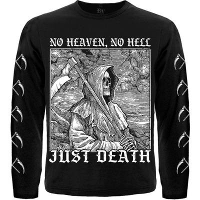 Футболка с длинным рукавом No Heaven, No Hell - Just Death (с печатью на рукавах) Изображение