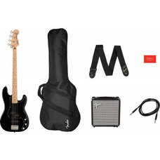 Гитарный набор SQUIER by FENDER AFFINITY SERIES PJ BASS START PACK BLACK Изображение
