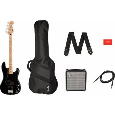 Гитарный набор SQUIER by FENDER AFFINITY SERIES PJ BASS START PACK BLACK Изображение