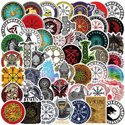Набор стикеров Викинги (скандинавская символика) Изображение