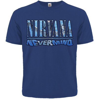 Футболка Nirvana "Nevermind" (синяя футболка) Изображение