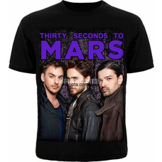 Футболка 30 Seconds To Mars (фото группы) Изображение
