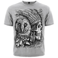 Футболка Indian Skull & Owl Изображение