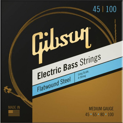Струны для бас-гитар GIBSON SBG-FWLS12 LONG SCALE FLATWOUND BASS STRINGS MEDIUM Изображение