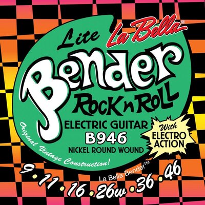 Струны для электрогитары La Bella B946 Lite Bender Electric Guitar Strings 9-46 Изображение
