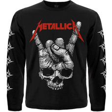 Футболка з довгим рукавом Metallica (Skull Sign of the Horns) (з друком на рукавах) Зображення