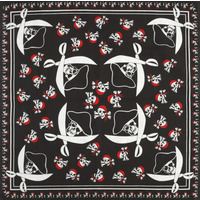 Бандана Черепа пиратские на черном фоне Изображение