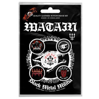 Подарунковий набір значків WATAIN - BLACK METAL MILITIA (iol-040) Зображення