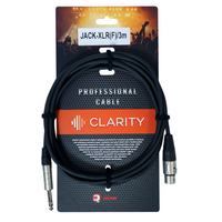 Професійний симетричний кабель Clarity JACK-XLR(F)/3m Зображення