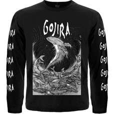 Футболка з довгим рукавом Gojira (Woodblock Whales) Зображення