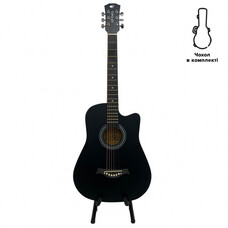 Акустическая тревел гитара Alfabeto Traveler (Черный) + чехол Изображение
