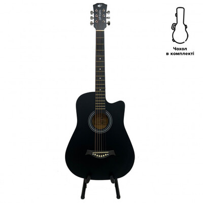 Акустическая тревел гитара Alfabeto Traveler (Черный) + чехол Изображение