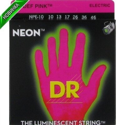 Струны для электрогитары DR NPE-10 NEON Hi-Def (10-46) Medium Изображение