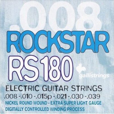 Струни для електрогітари Galli Rock Star RS180 (08-39) Nickel Round Wound Extra Super Light Зображення