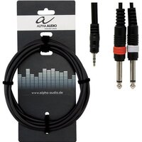 Кабель Alpha Audio 1mini jack/2 mono jack (1.5м) 190120 Зображення