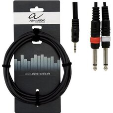 Кабель Alpha Audio 1mini jack/2 mono jack (1.5м) 190120 Зображення