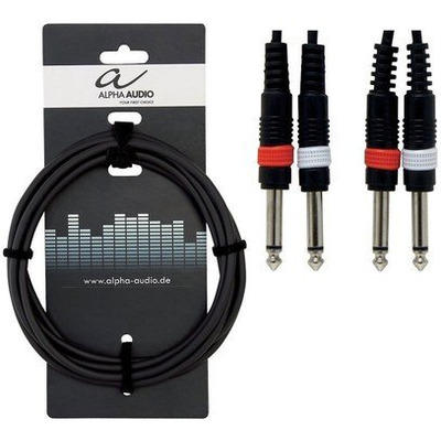 Двойной кабель Alpha Audio 2mono jack/ 2mono jack 3м 190175 Изображение