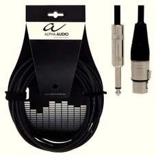 Кабель микрофонный Alpha Audio XLR(п)x mono jack 1,5м 190570 Изображение