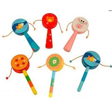 Барабанчик с ручкой, трещотка Изображение